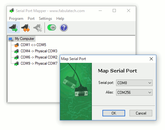 Click to view Serial Port Mapper 1.5 screenshot